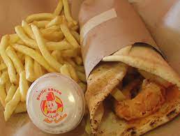 AL baik shawarma with tahina sauce